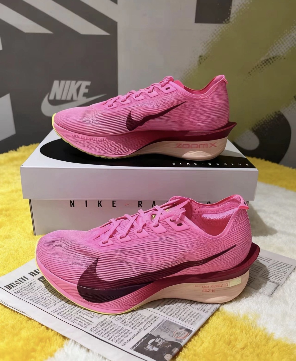 女鞋 NIKE W ZOOMX VAPORFLY NEXT% 4 粉色 輕量 碳纖維 網布 運動 慢跑鞋【HF6412-601】