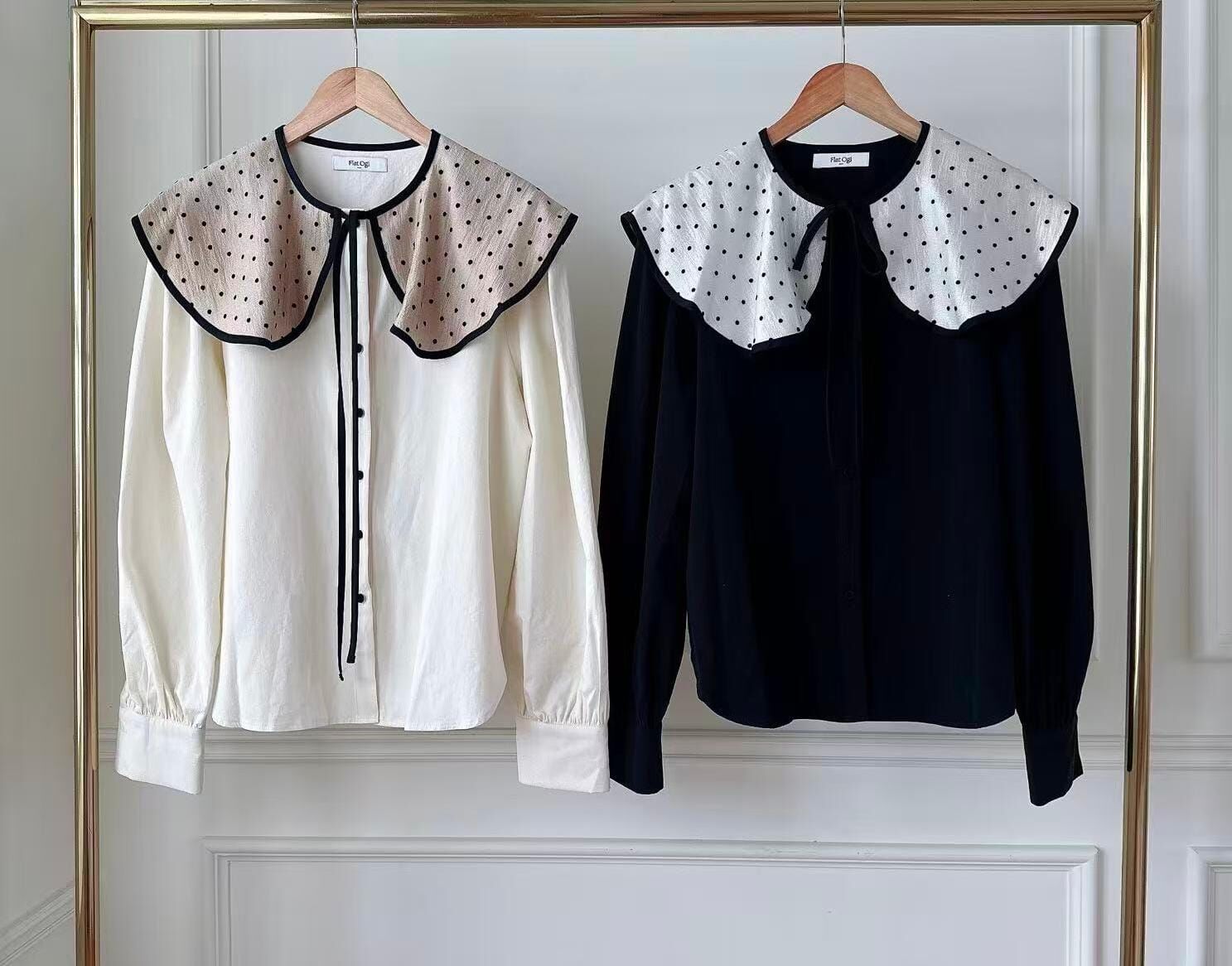 OG5414 點點娃娃領恤衫