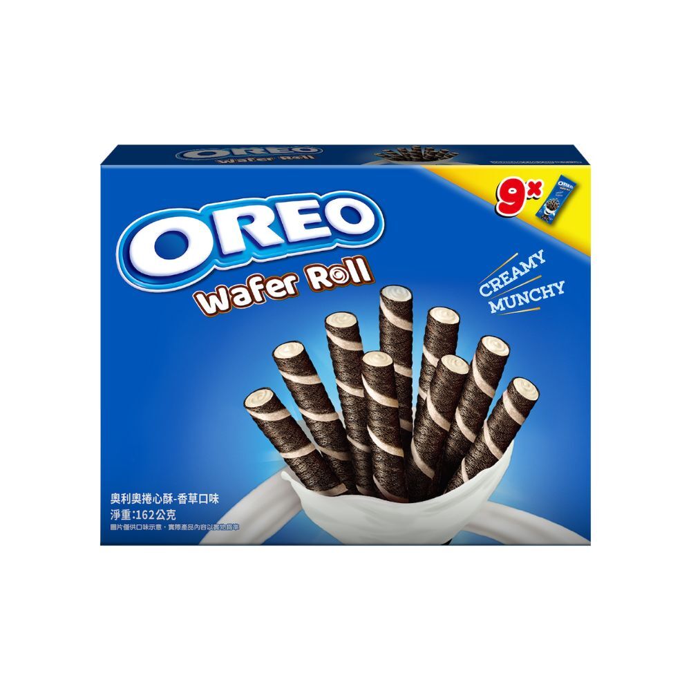 （箱購）OREO奧利奧  捲心酥  量販包162g (巧克力/香草) x 12盒/箱