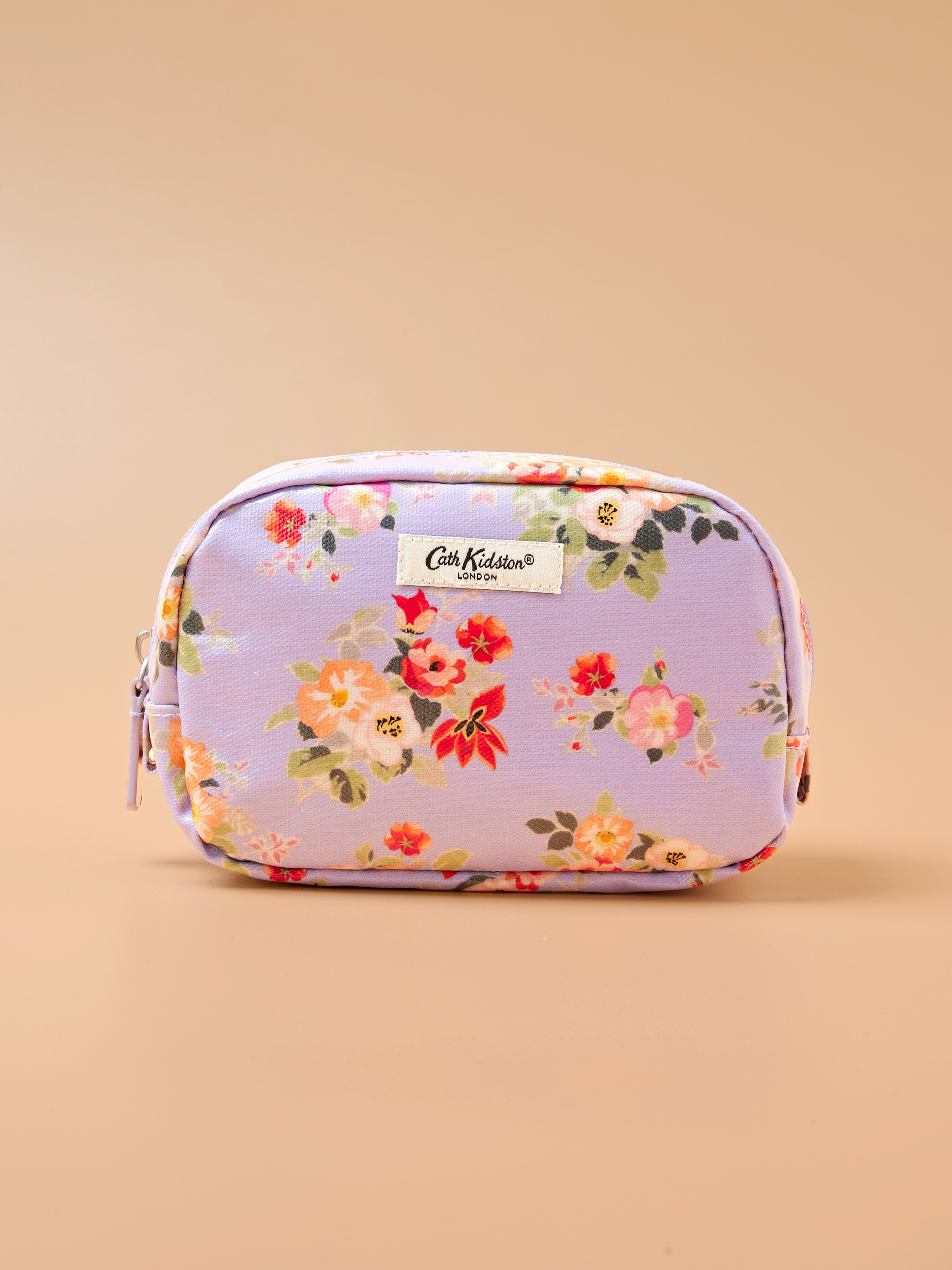 Archive Floral  經典款亮面拉鏈化妝包（附美妝鏡）