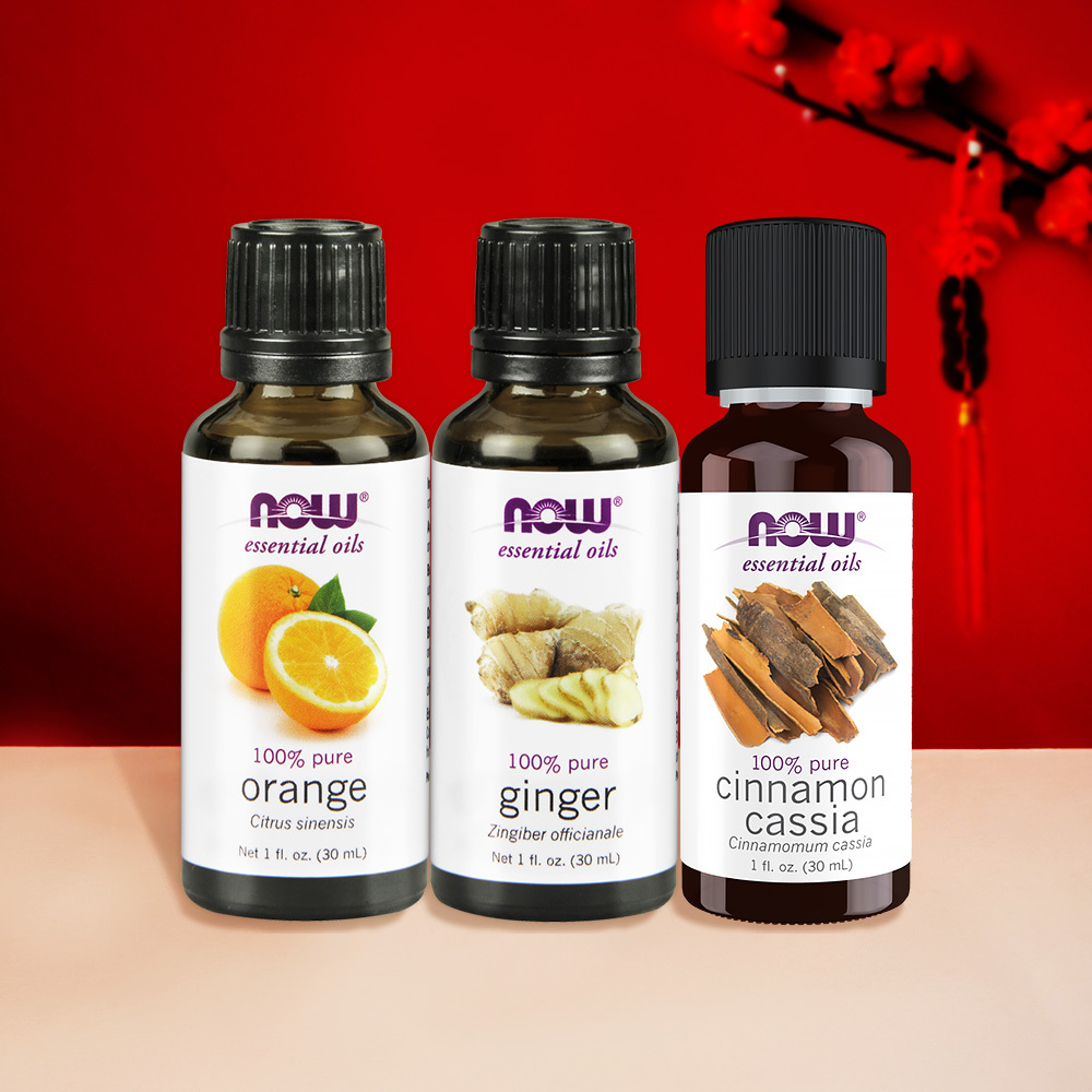 馬上好運組合-【NOW】甜橙精油+肉桂精油+生薑精油(30ml/瓶) /純精油//限量60組