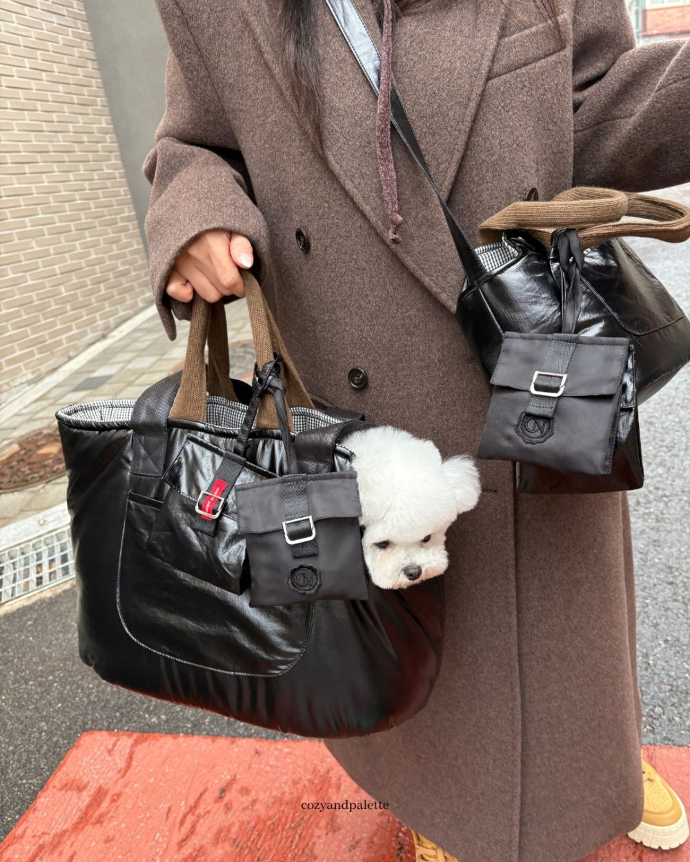 COZY-N 閃亮黑色起司散步包