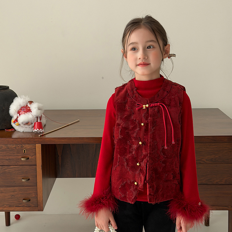 紅運滿滿盤扣背心(90-170)