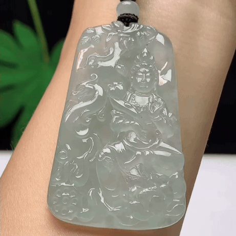 1226334 翡翠冰種自在觀音