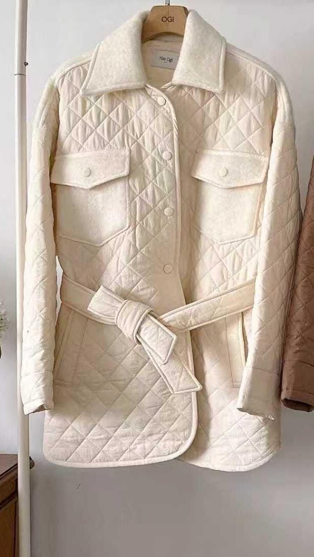 OG5425 菱格紋工裝夾棉外套 *特價* (優惠碼同充值購物金不適用)