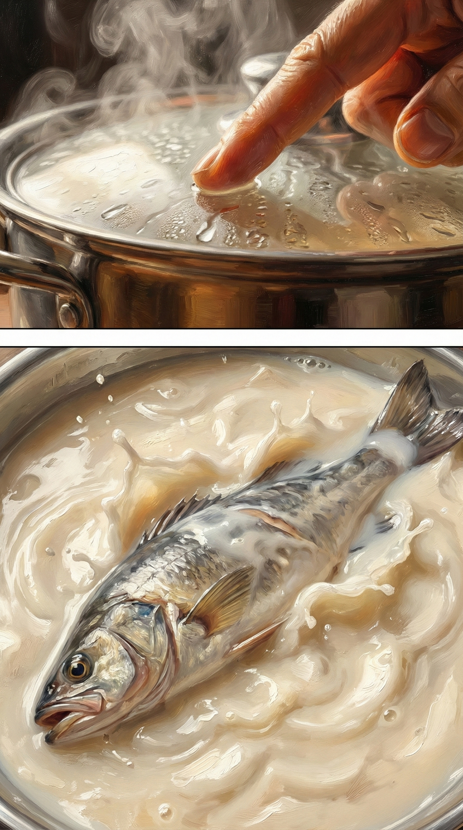 彭祖當年最拿手的一道「雉羹」，也就是野雞湯，把野雞煮得軟爛，跟稷米一起熬，那滋味鮮香醇厚，被堯帝讚不絕口，號稱「天下第一羹」。但彭祖對美食界最大的貢獻，我認為是發明了「羊方藏魚」。這道菜完全體現了「鮮」字的奧義。做法極其講究，要把煮到半熟的羊肉剖開，像變魔術一樣把魚藏在肉身裡一起燒制。等到羊肉全熟了，裡面的魚肉吸飽了羊油的香氣，羊肉又滲透了魚的鮮味，那種「鮮上加鮮」的滋味，光是用想的就讓人流口水。