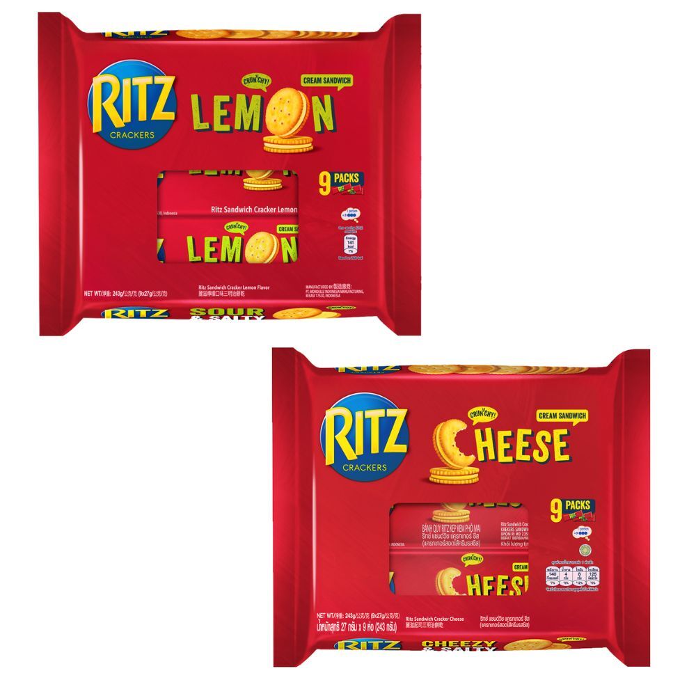 （箱購）Ritz 麗滋 夾心餅乾 隨手包(起司/檸檬)243g  x12盒/箱