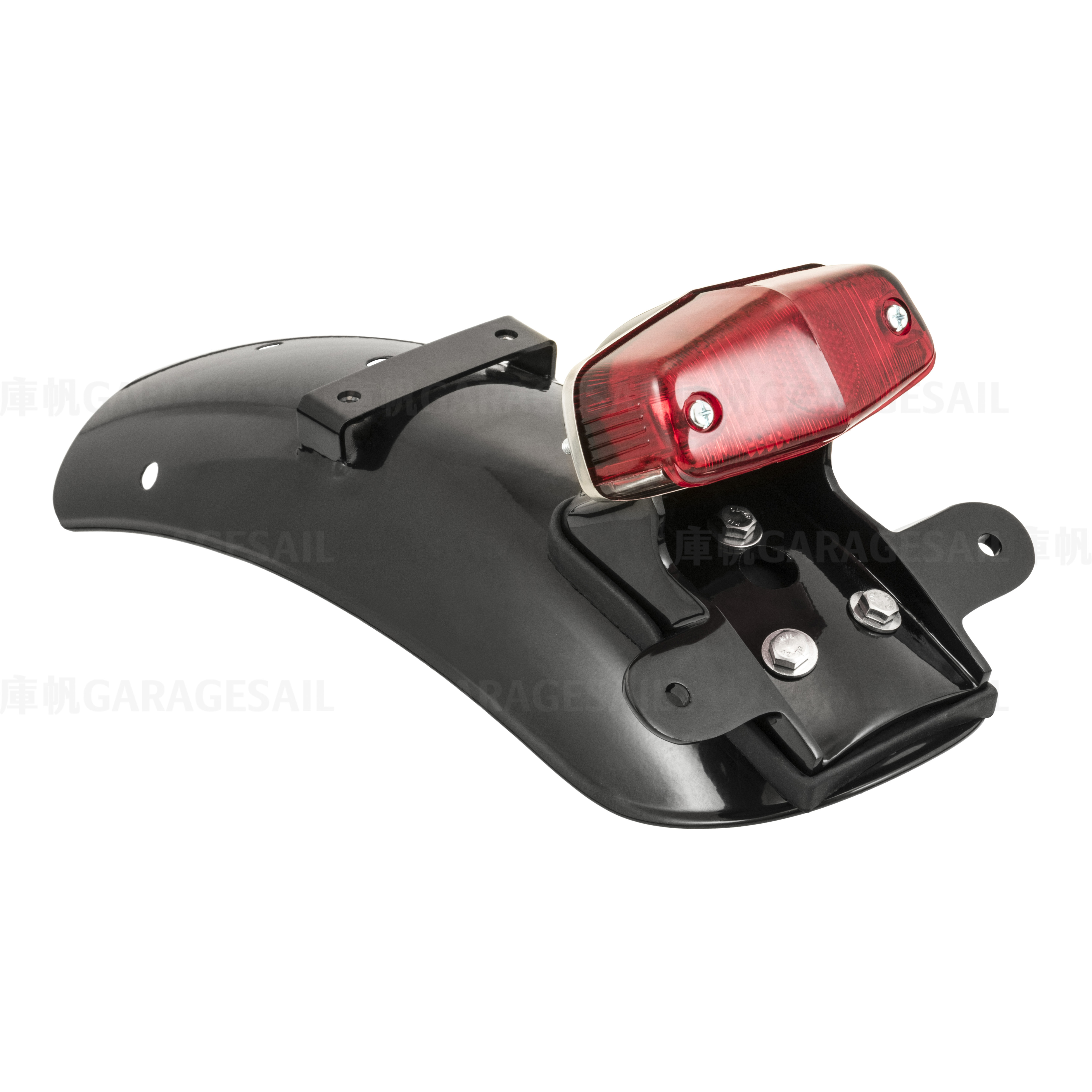 HideWork 川崎 W175專用 後短土除套件 (含高燈座尾燈) - 亮黑