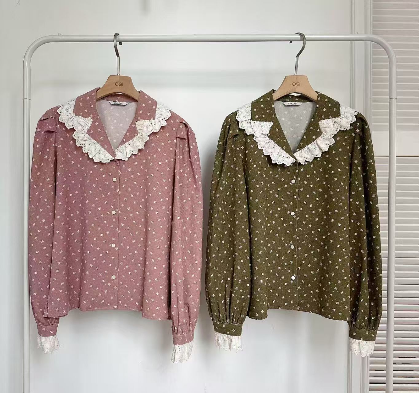 OG5436 美式鄉村碎花恤衫