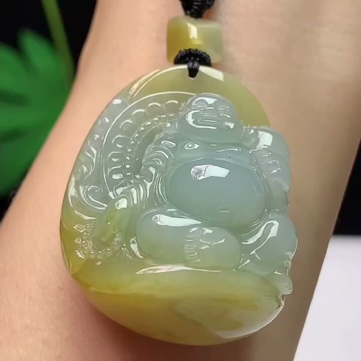 翡翠黃翡佛公,天然翡翠A玉, 緬甸玉, Jade, Jadeite