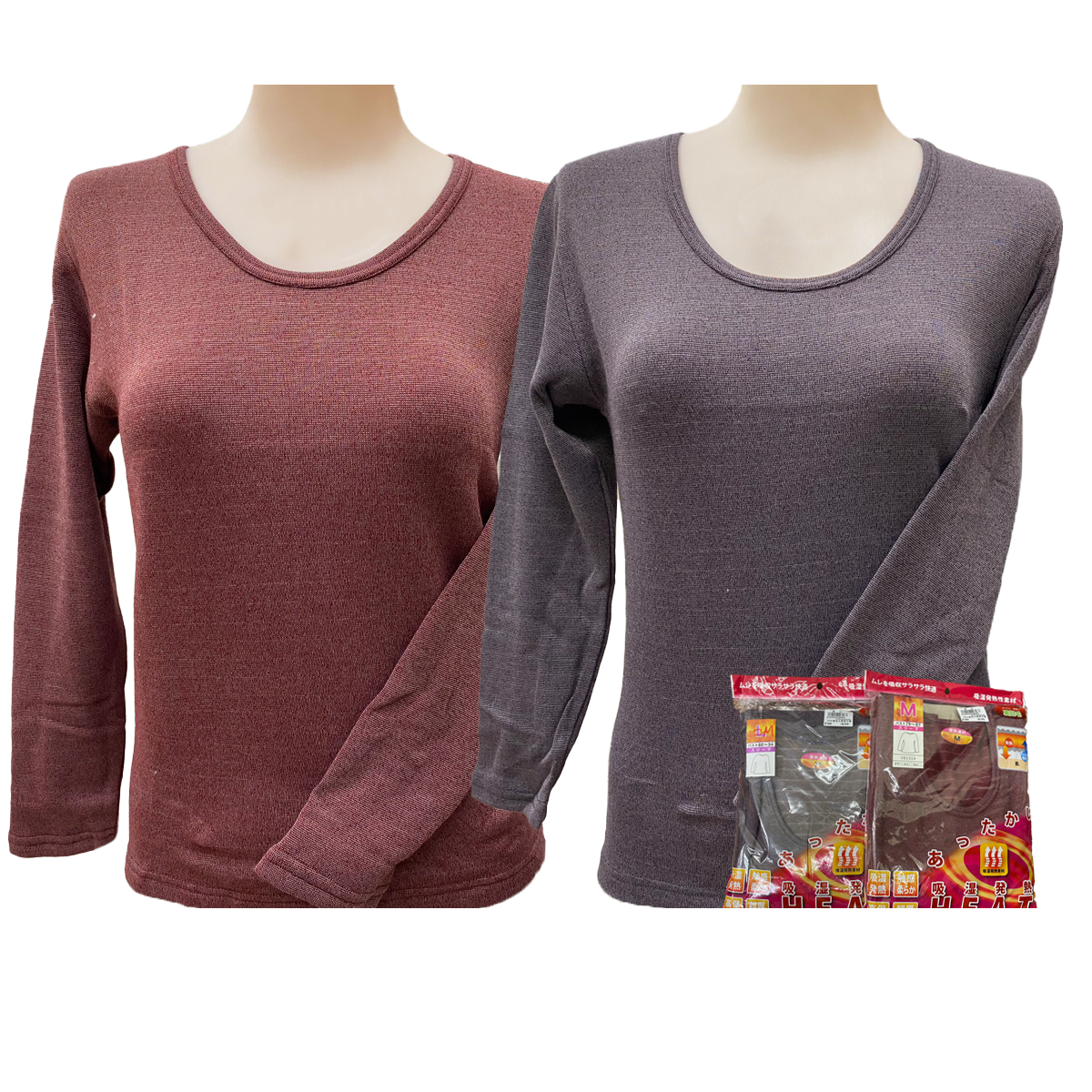 裏起毛圓領發熱衣 女生發熱衣