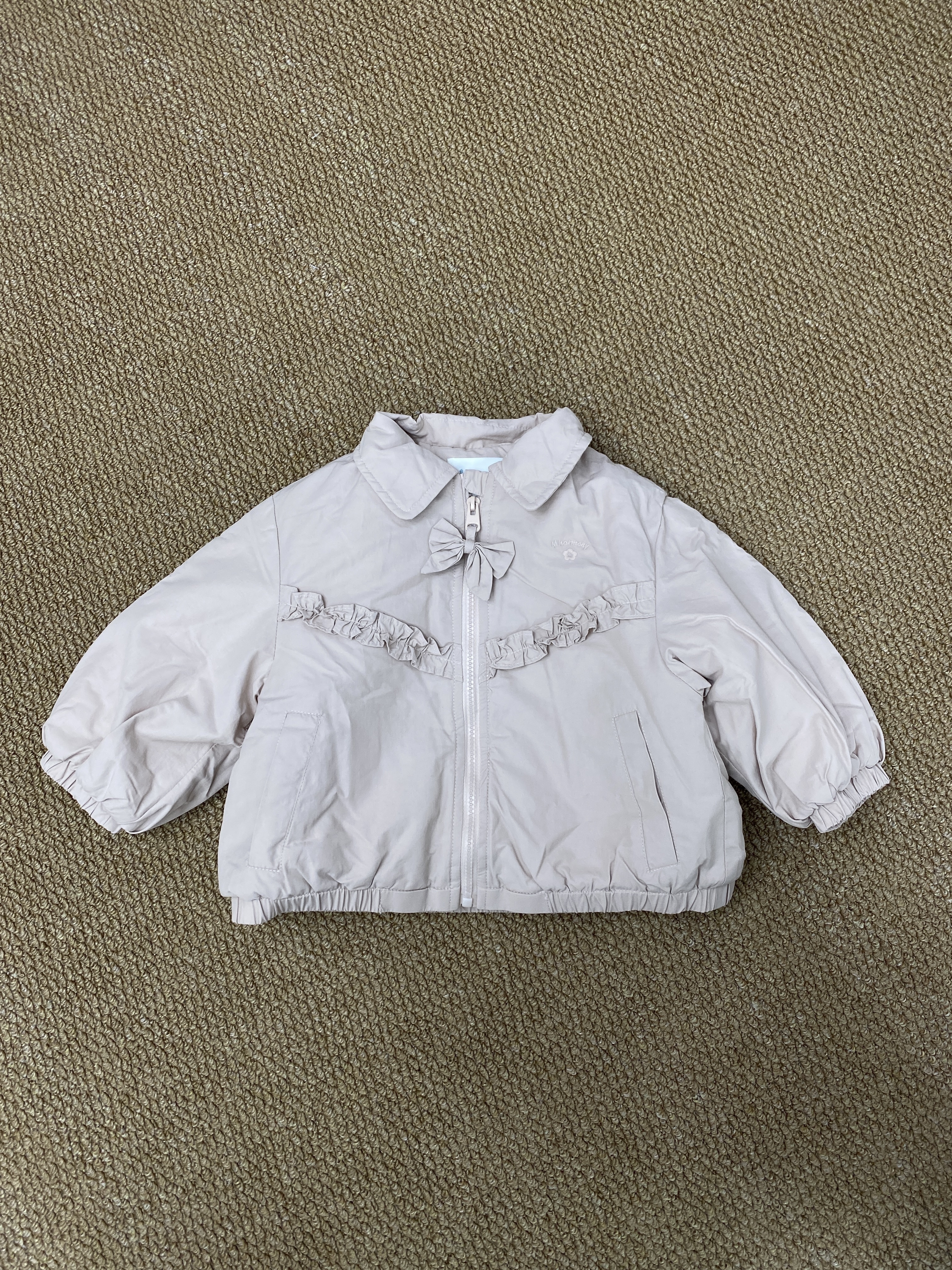 A4027蝴蝶結夾棉外套