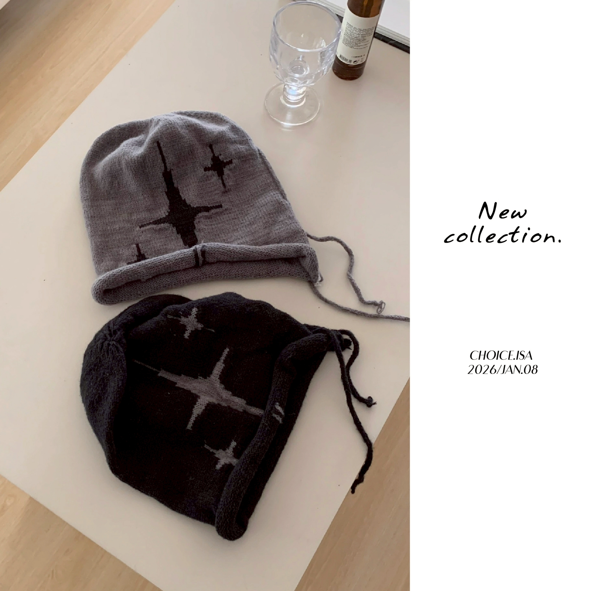 ISA_Super Star! 臉小一倍時髦捲邊針織毛帽_51223