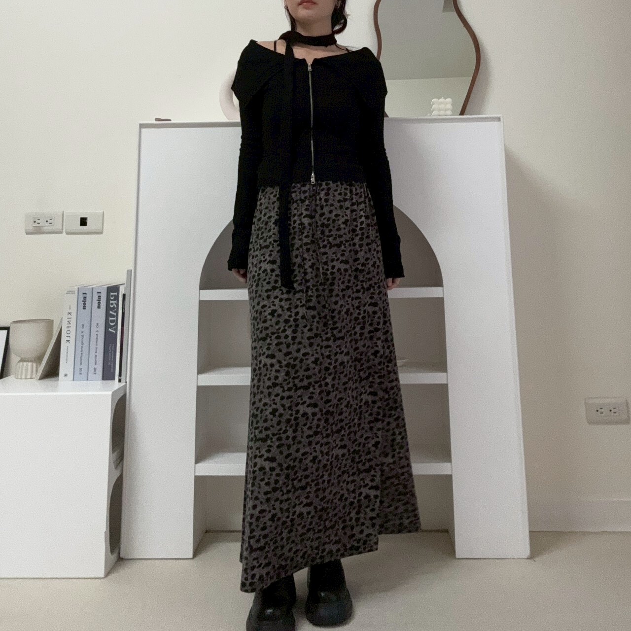 美豹了魚尾抽繩長裙（現貨）