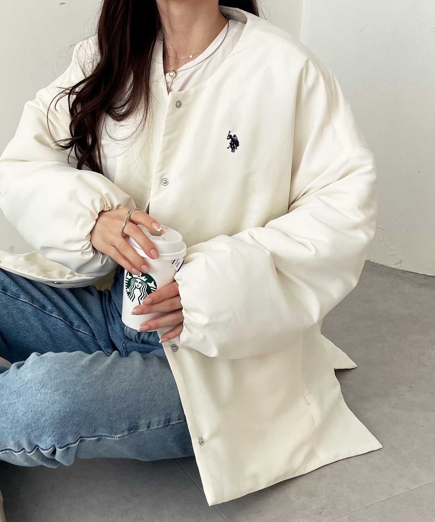 🇯🇵 GeeRA X U.S. POLO ASSN. 排扣 絎縫短夾克 外套 泡泡袖 寬鬆 / 預購