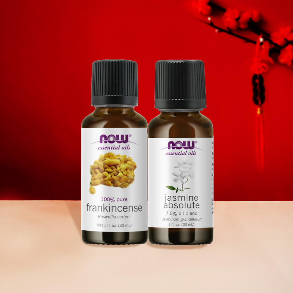 貴人相助組合-【NOW】7.5%茉莉調和原精+乳香精油(30ml/瓶)/限量20組