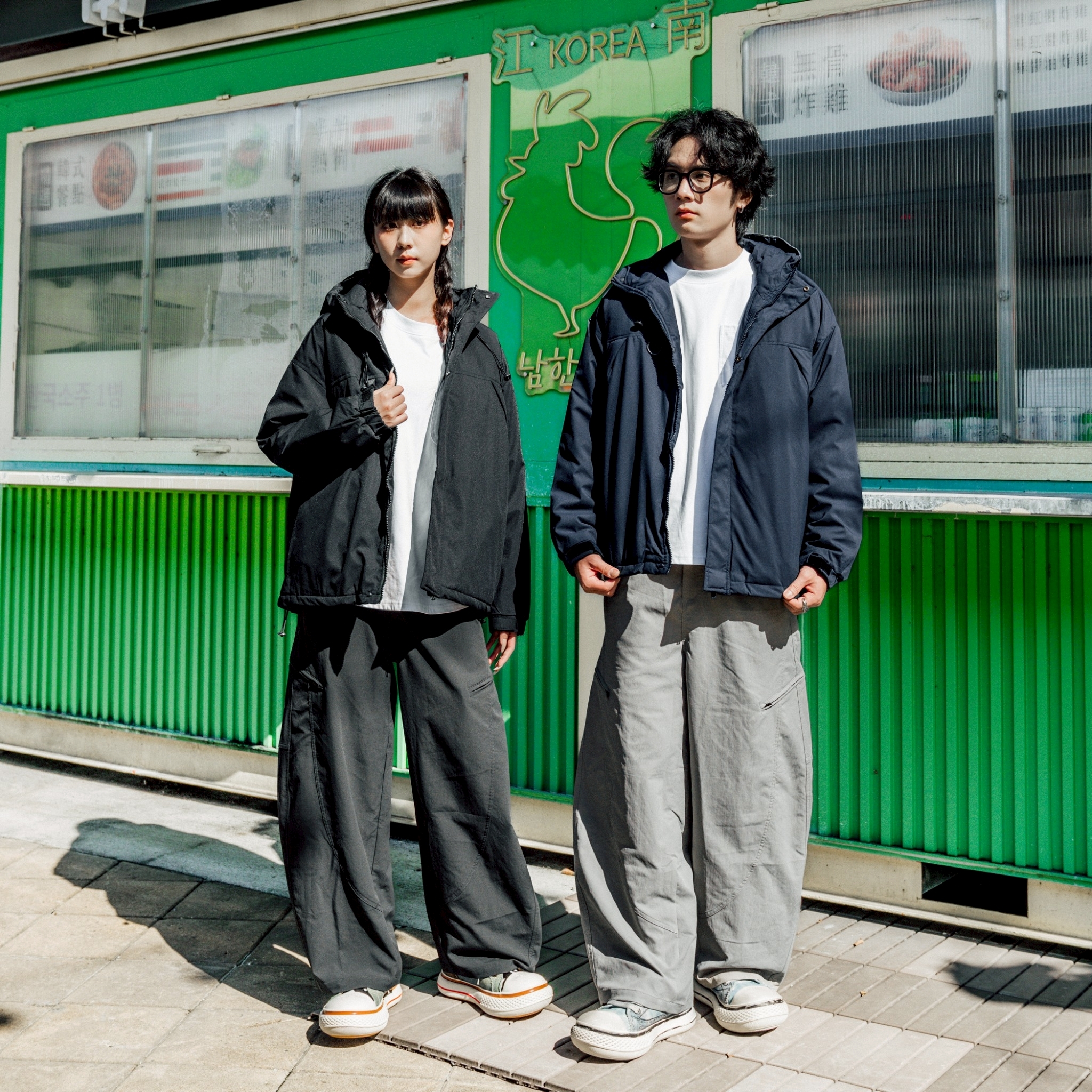 #預購 SBG 防潑水拉鍊口袋鋪棉連帽外套 兩色 V0011