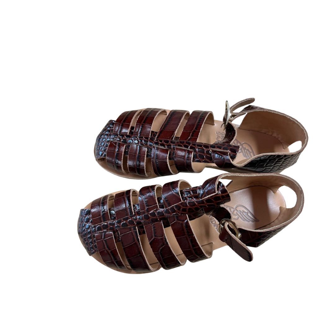 1FO0416-007 [ANCIENT GREEK SANDALS] Homeria-Croc-Ruggine #1693290 (S-EU-E)