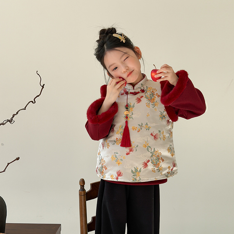 錦鯉送瑞盤扣背心(90-160)