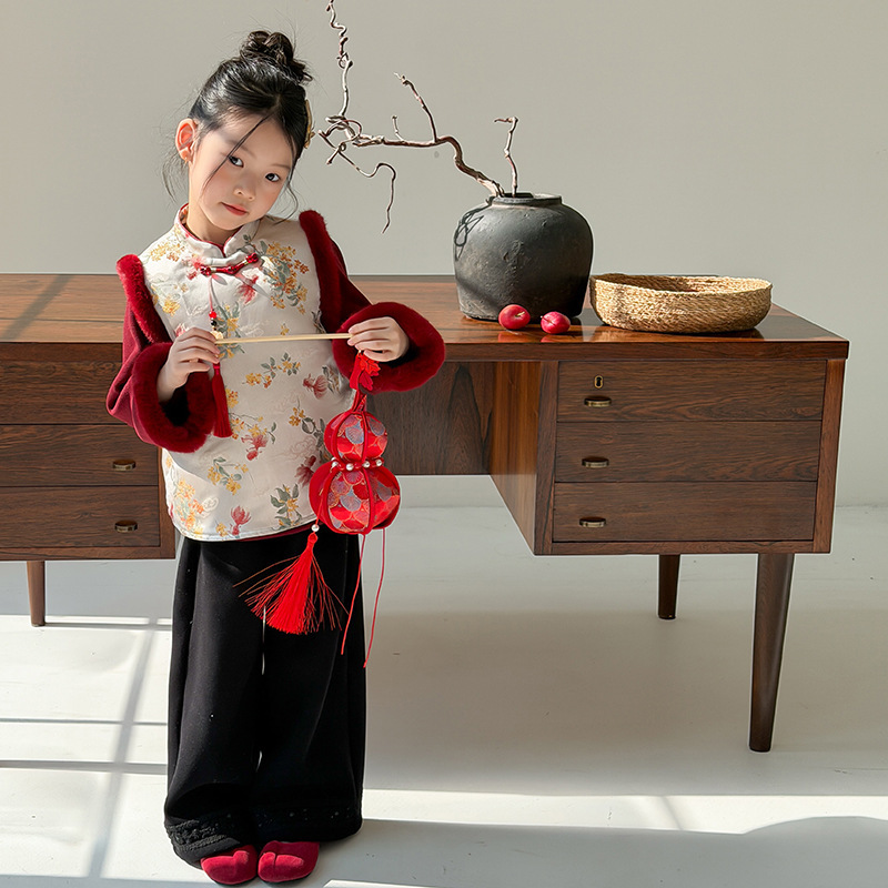 錦鯉送瑞盤扣背心(90-160)