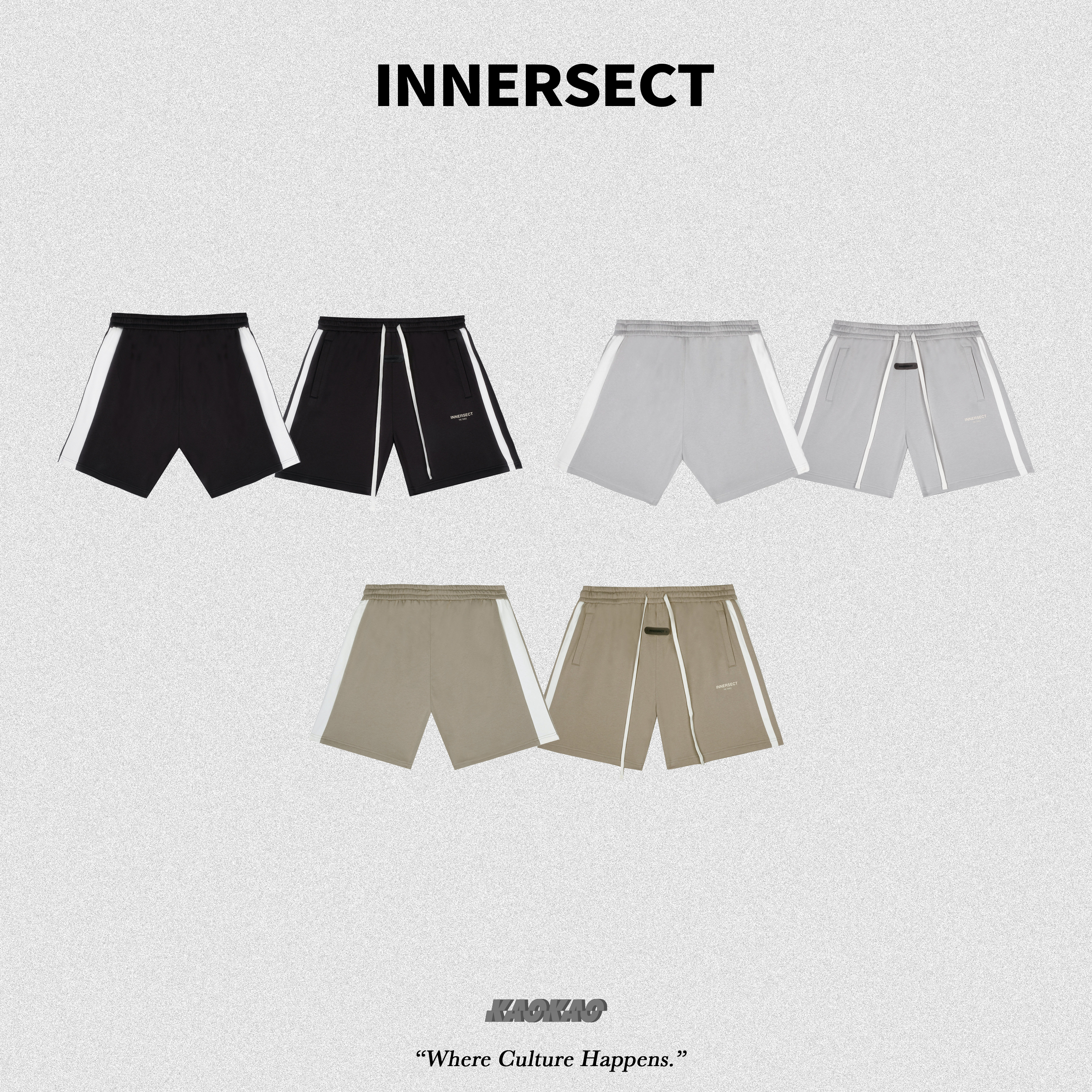 預購1/25抵台 INNERSECT 三生萬物 美式風格 正面小LOGO 針織棉褲 純棉短褲 男女同款【INN24SSBSP049】