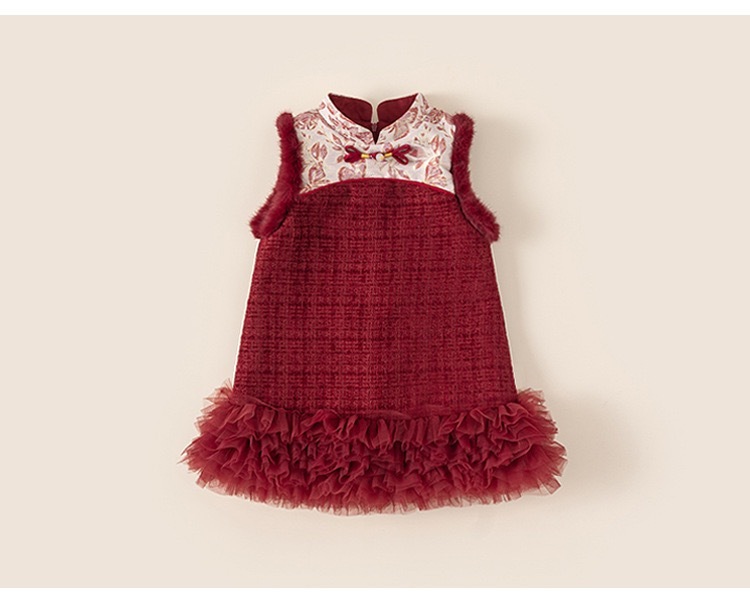 [陸製]過年服｜蝴蝶旗袍洋裝（送包包）