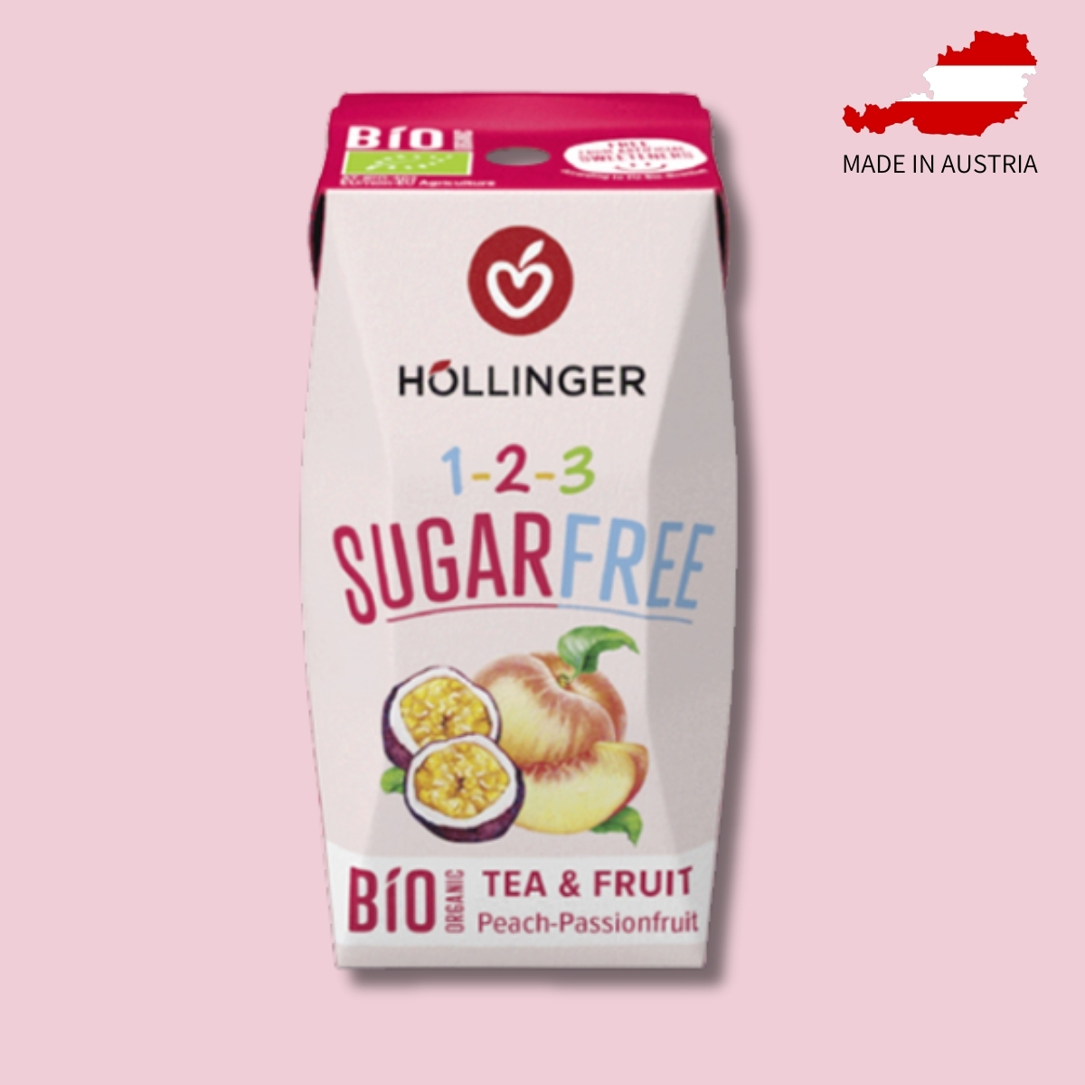 Hollinger - 有機無糖兒童香桃熱情果飲品, 200毫升, 環保紙吸管,全素