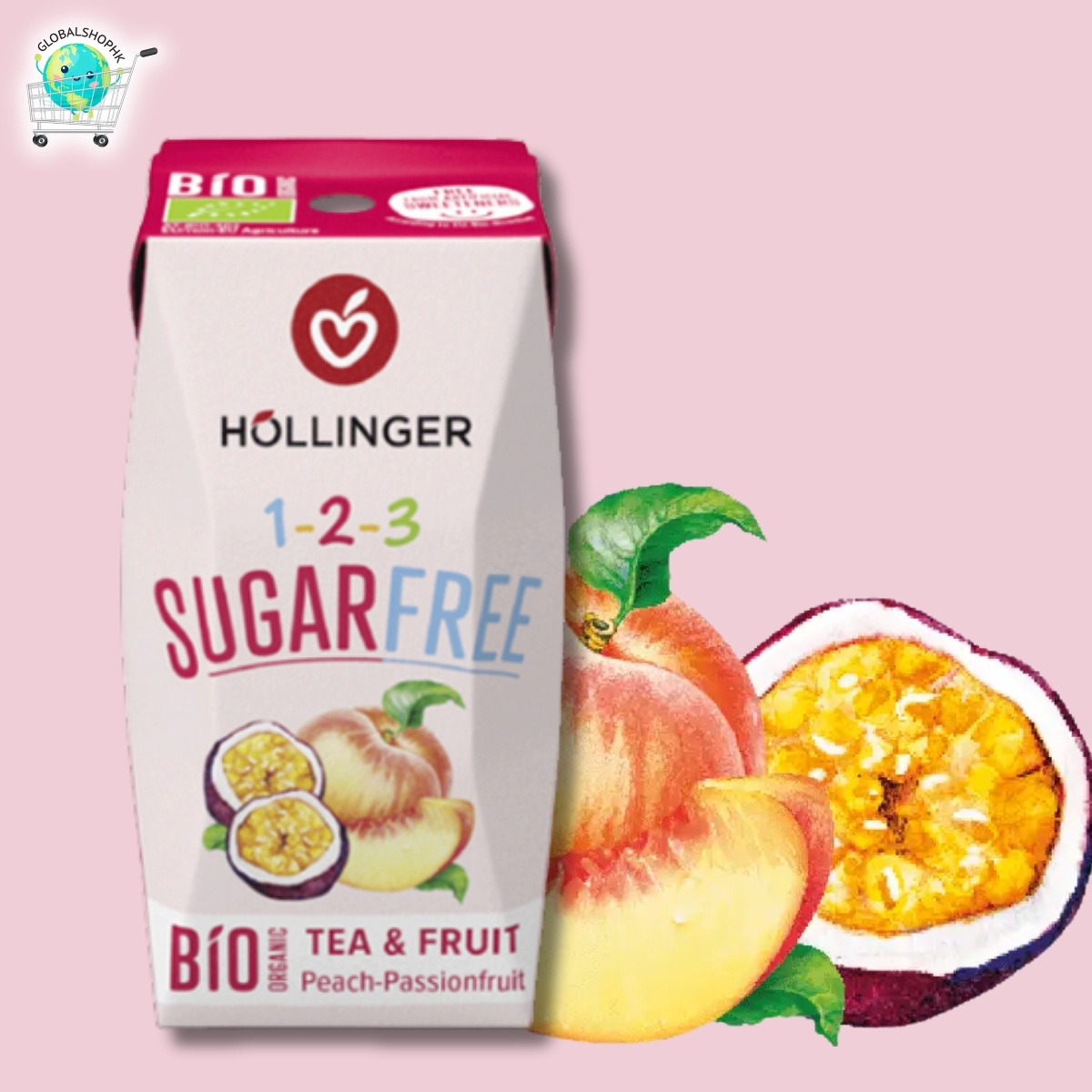 Hollinger - 有機無糖兒童香桃熱情果飲品, 200毫升, 環保紙吸管,全素