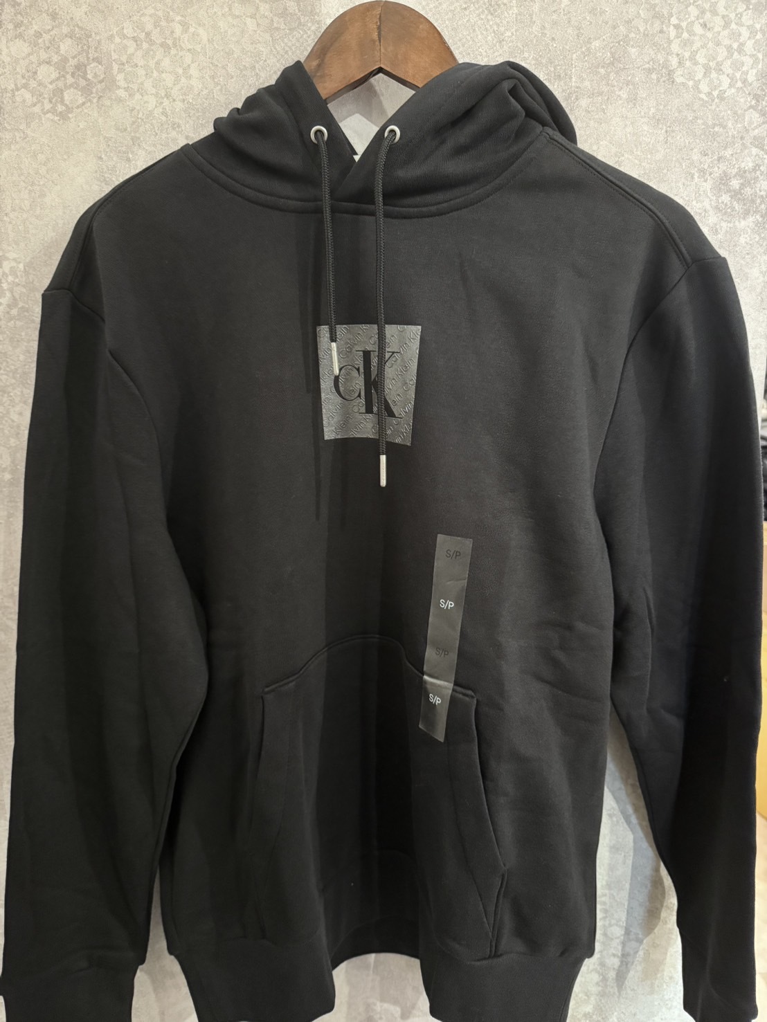 Calvin Klein CK 膠印方塊 帽T 長袖上衣