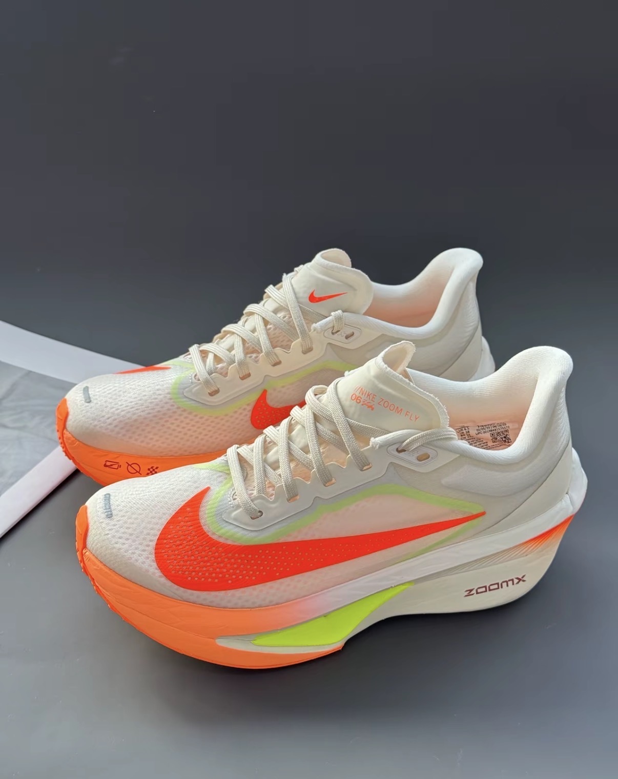 女鞋 NIKE W ZOOM FLY 6 米螢光橘 緩震 透氣 防滑 碳纖維 慢跑 運動鞋【FN8455-105】
