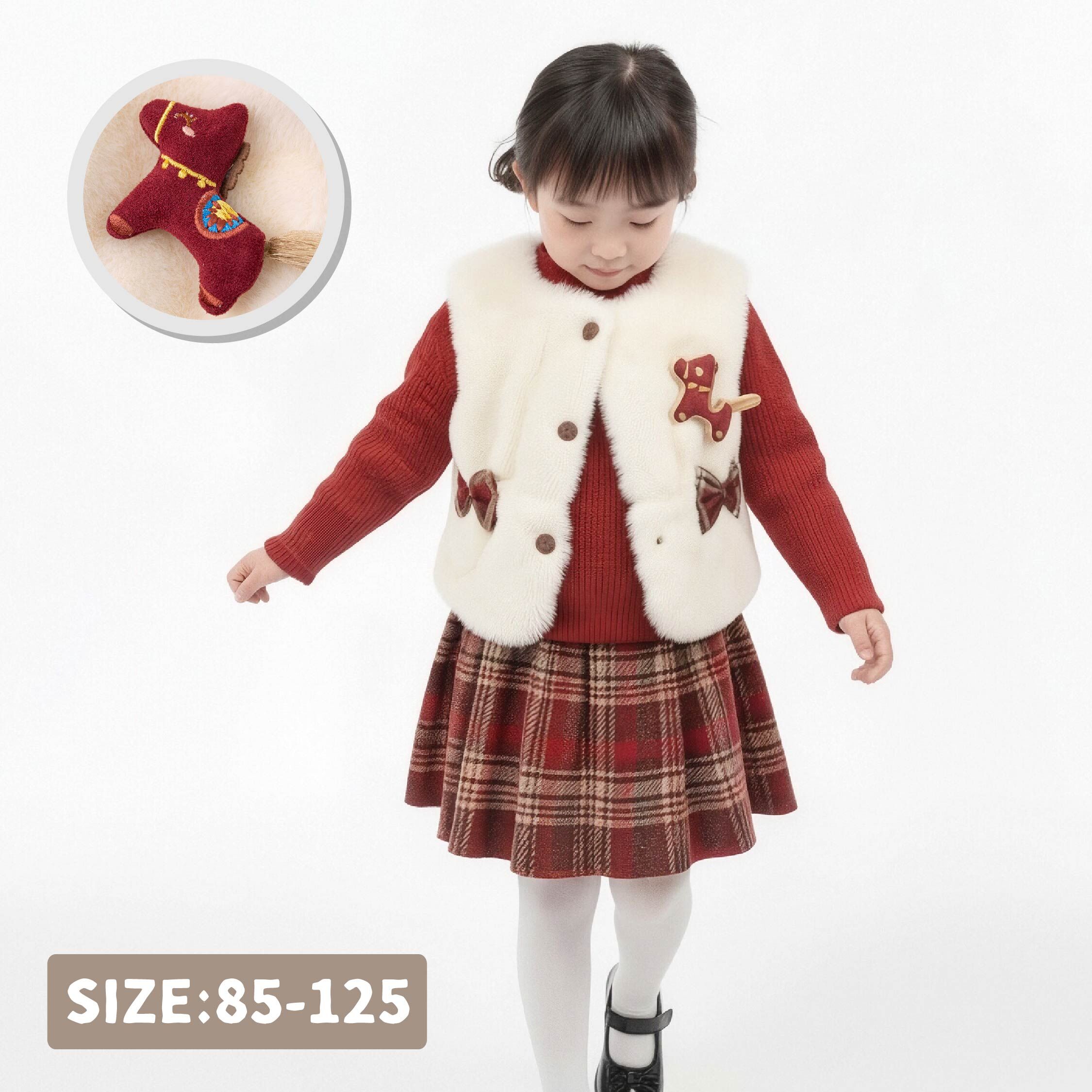 【H56029】喜慶馬兒三件式套裝(附小馬別針)