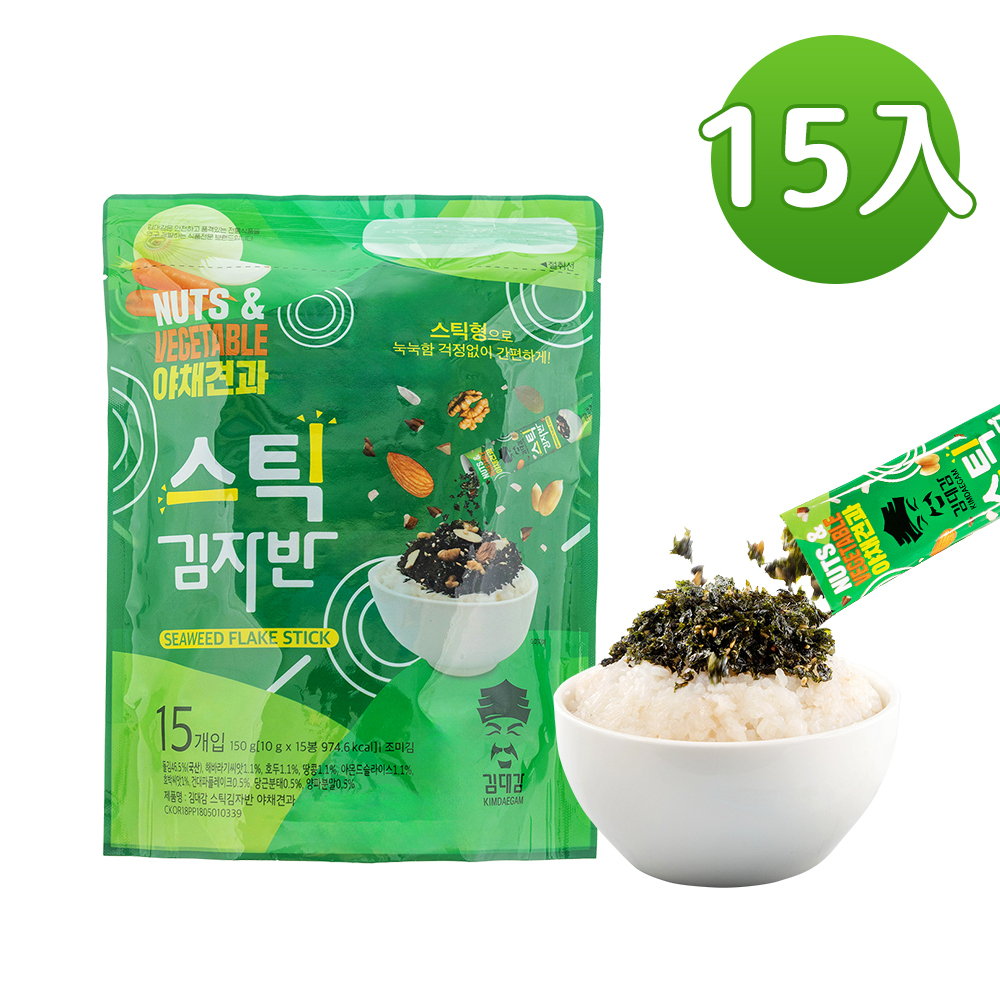 【BK SHOP】海苔酥堅果蔬菜味(隨手包)10G*15