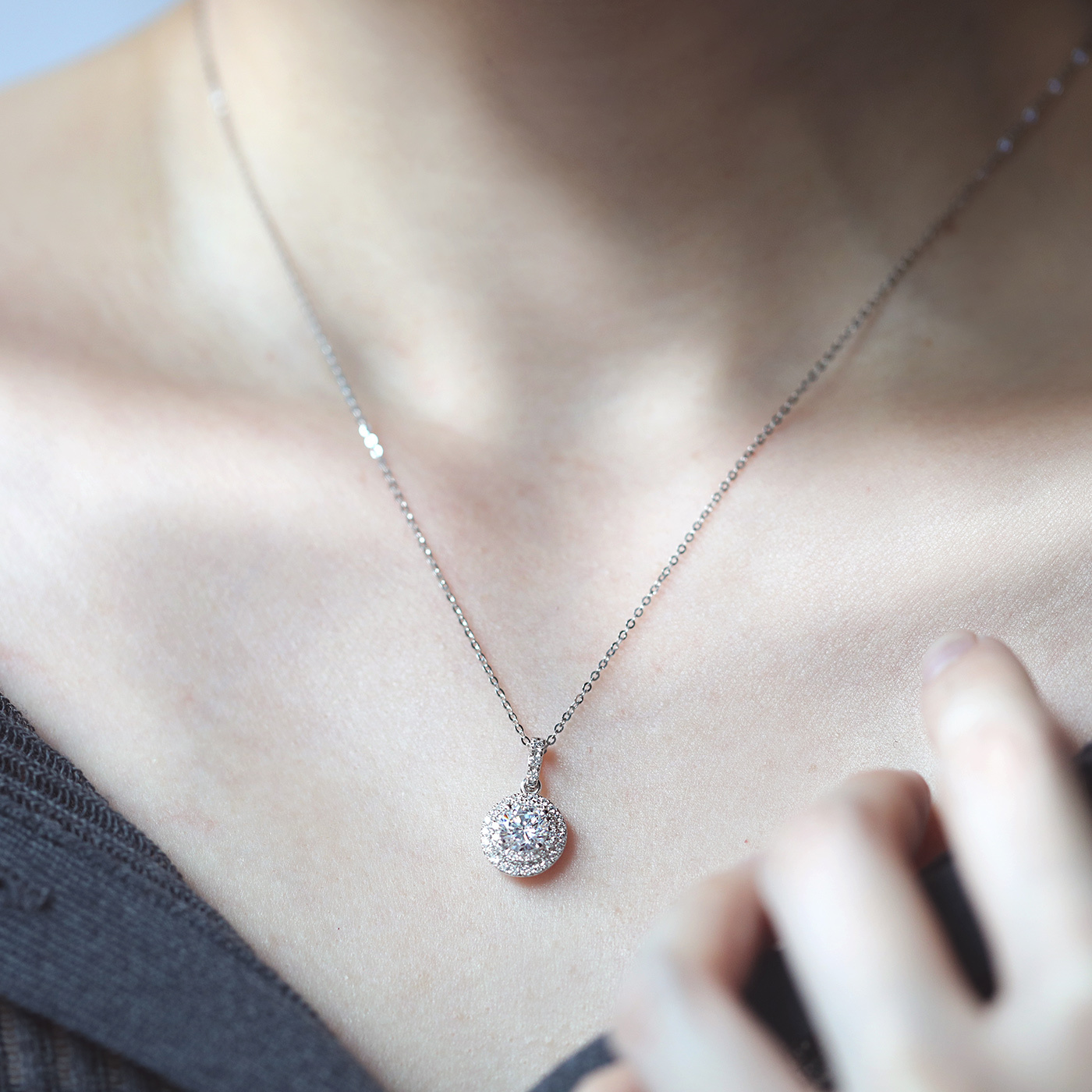 環光 — GIA1克拉鑽石項鍊