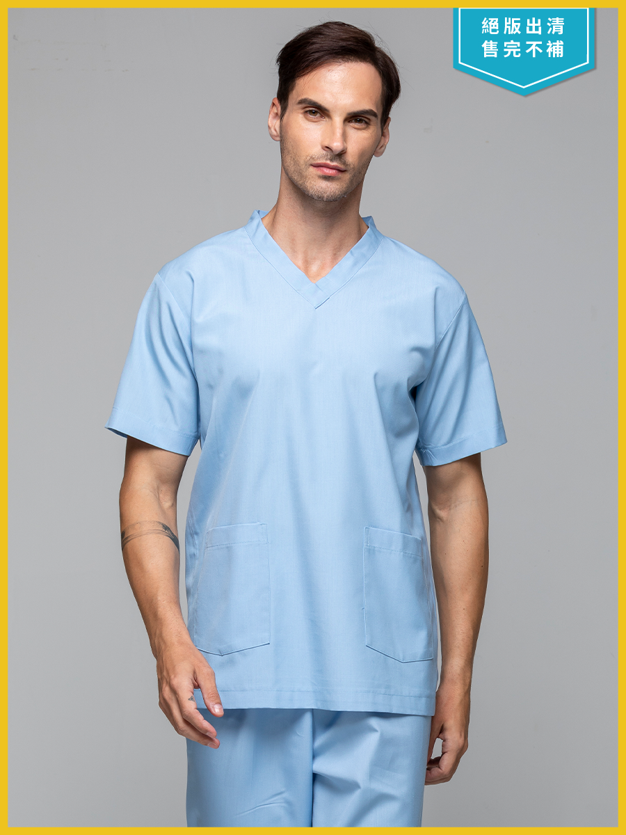 【 C7021-B0 出清款】男刷手褲裝-C經典布-寶寶藍