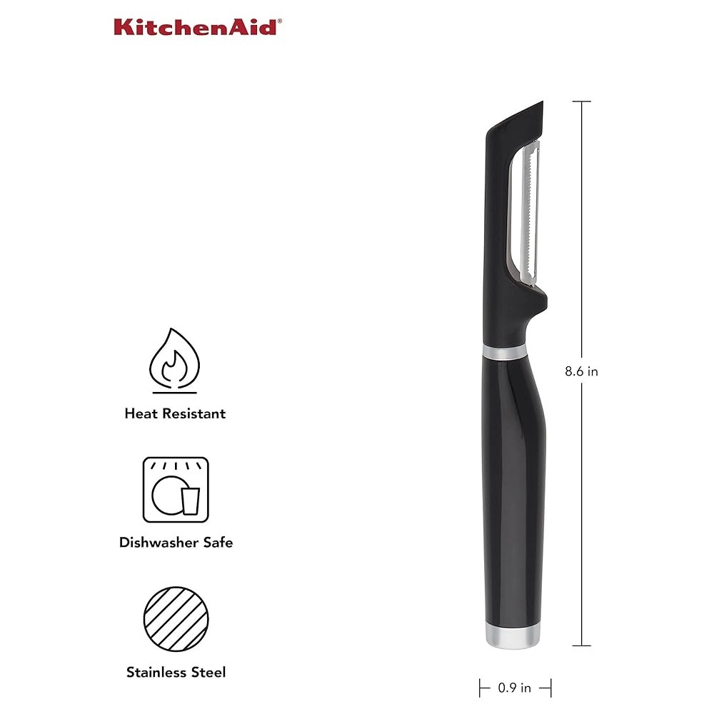 【最後出清】KitchenAid 歐式削皮刀 尊爵黑 經典紅