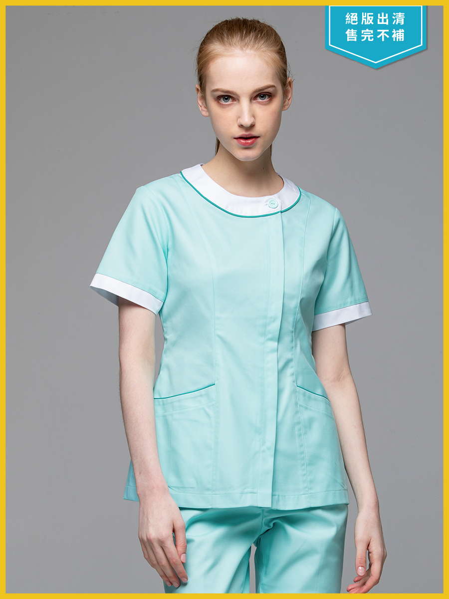 【 B210-D0 出清款】女護理上衣-B立挺布-天堂藍