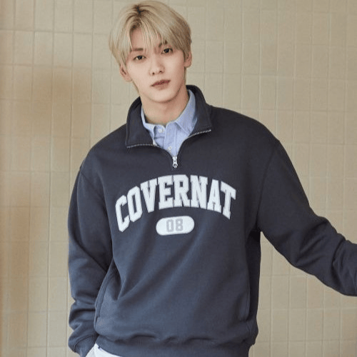 Covernat｜Arch Logo Half-Zip Sweatshirt [4 colors]
