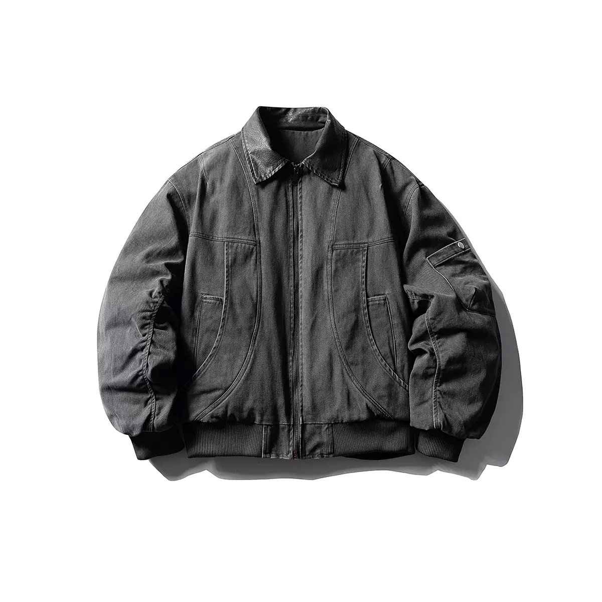 水洗工裝羽絨外套