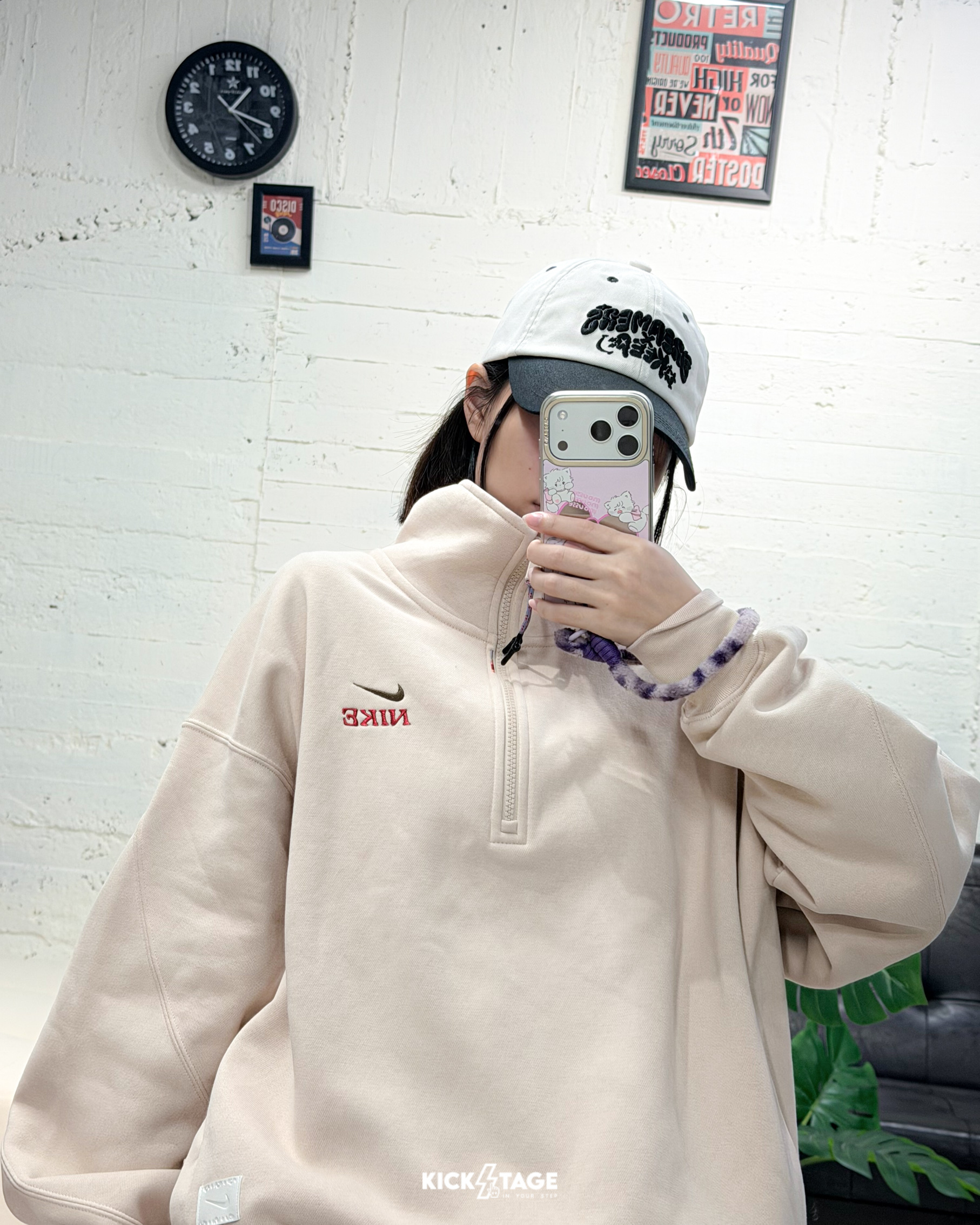 男款 NIKE NSW CNY TEE 紅色 沙色 馬年 新年 印花 飛馬 內刷毛 立領 寬鬆 刺繡 長T【IQ3708】NKTF