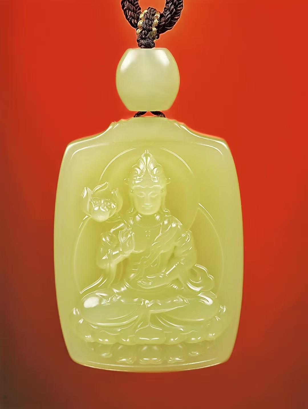 和田玉觀世音菩薩,天然和田玉軟玉