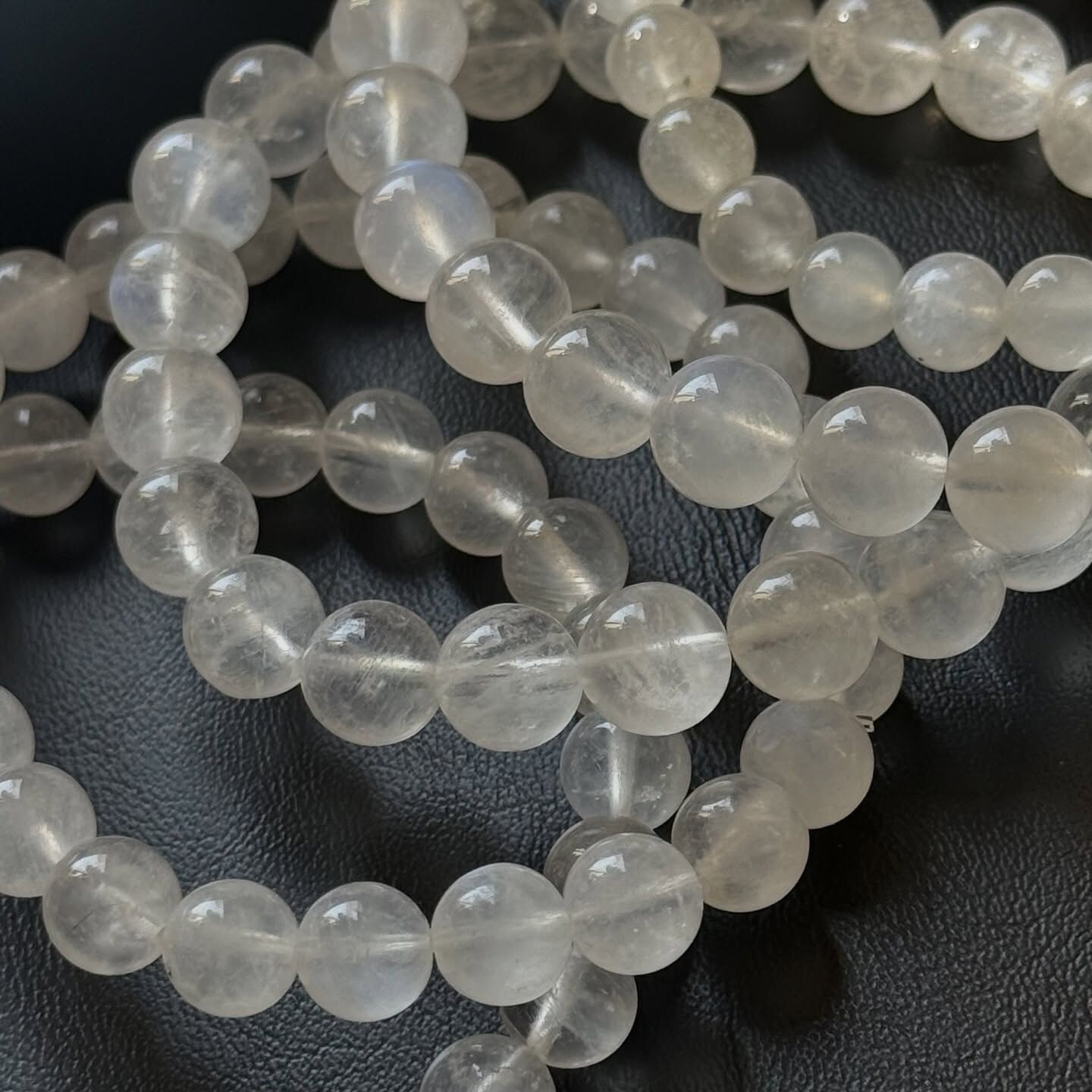 [原石] 藍光月光石 水晶手串