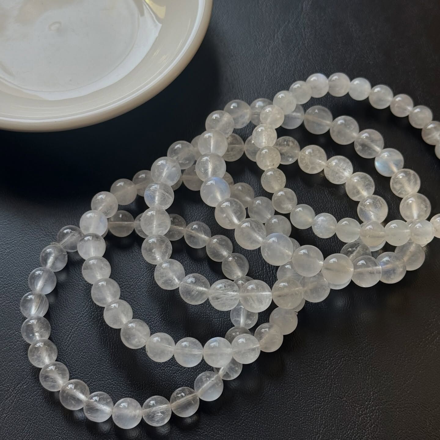 [原石] 藍光月光石 水晶手串