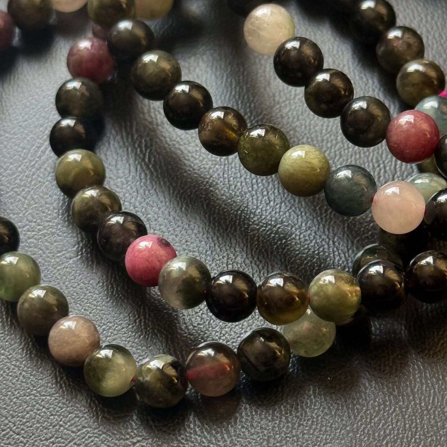 [原石] 西瓜碧璽 老礦料 水晶手串