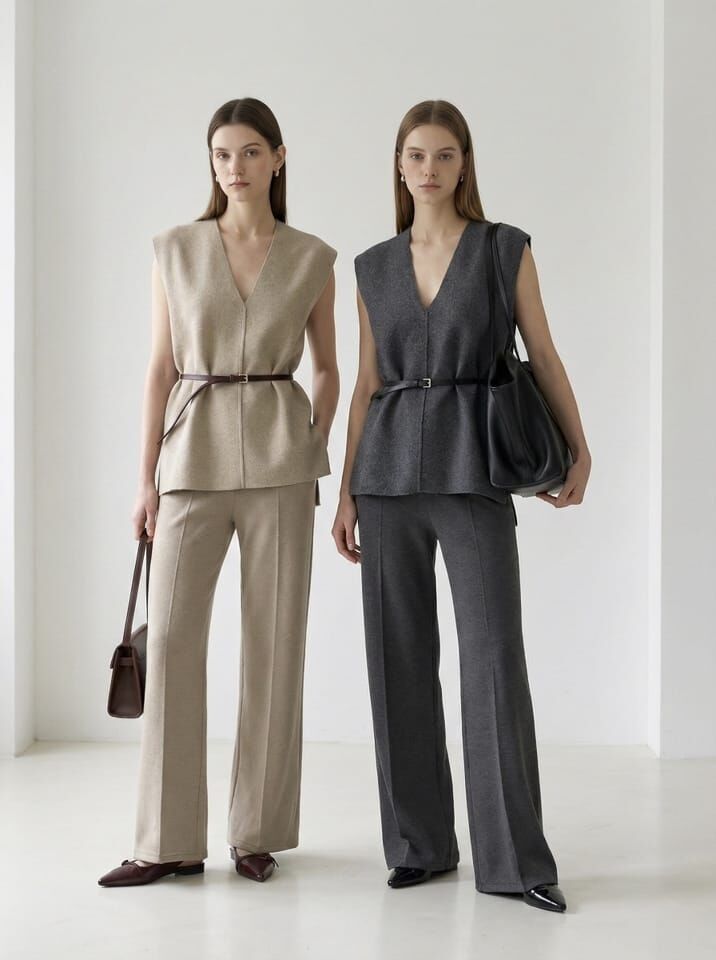 SA5404 車線V領背心