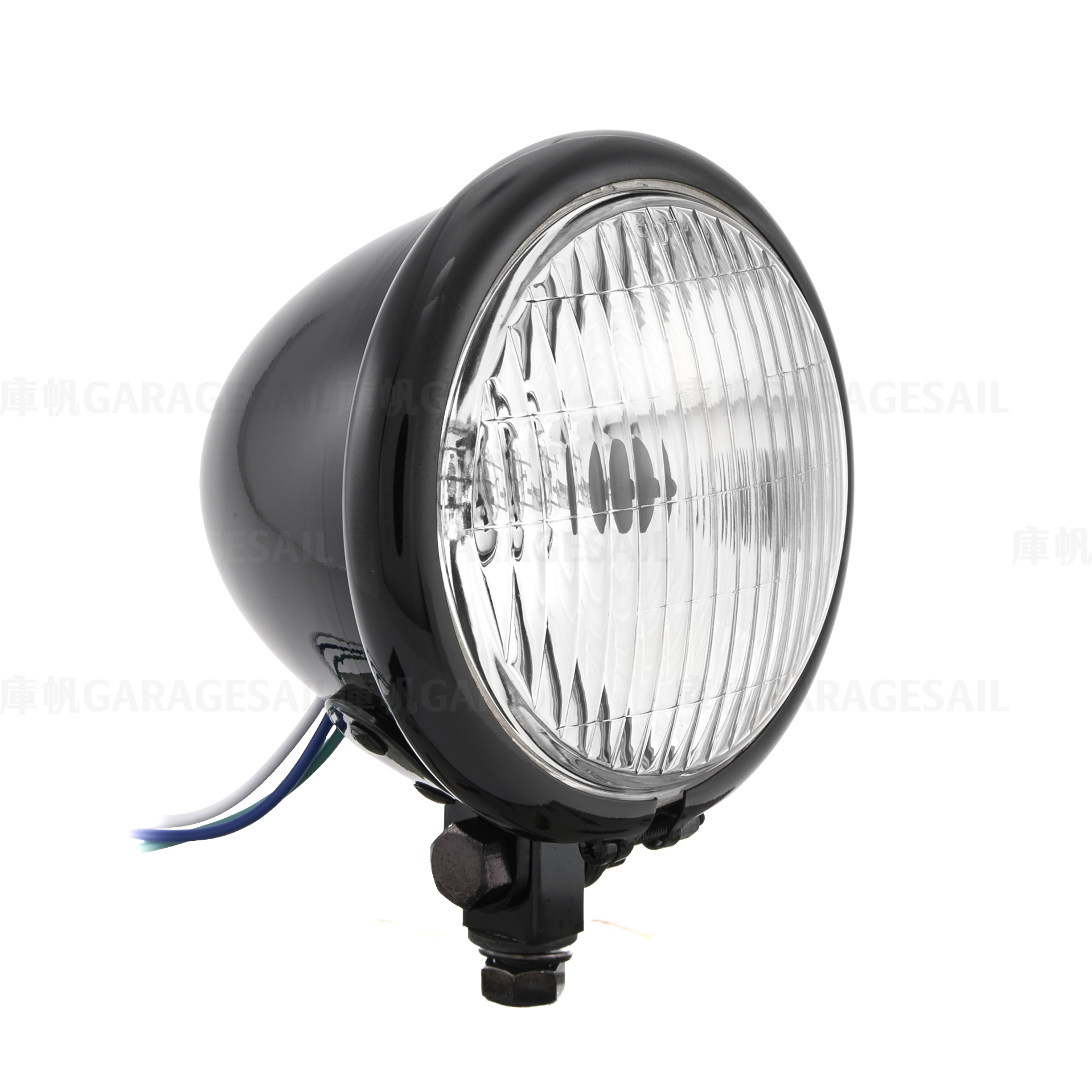 4.5吋圓 下鎖式 大燈 亮黑