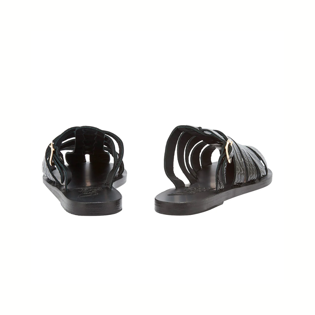 1FO0416-001 [ANCIENT GREEK SANDALS] Cosmia Black #1693255 (S-EU-E)