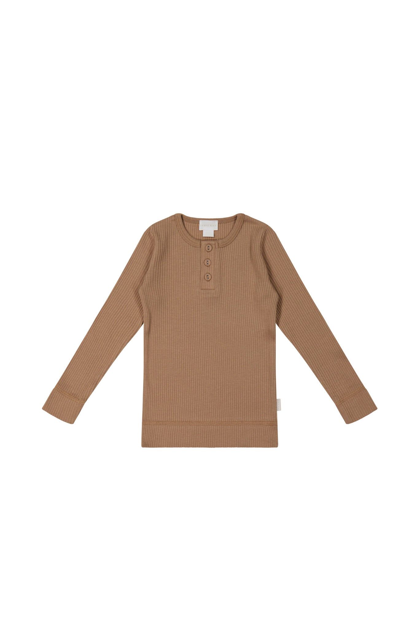 【預購】JAMIE KAY - Organic Cotton Modal Long Sleeve Henley（Cavern Clay）