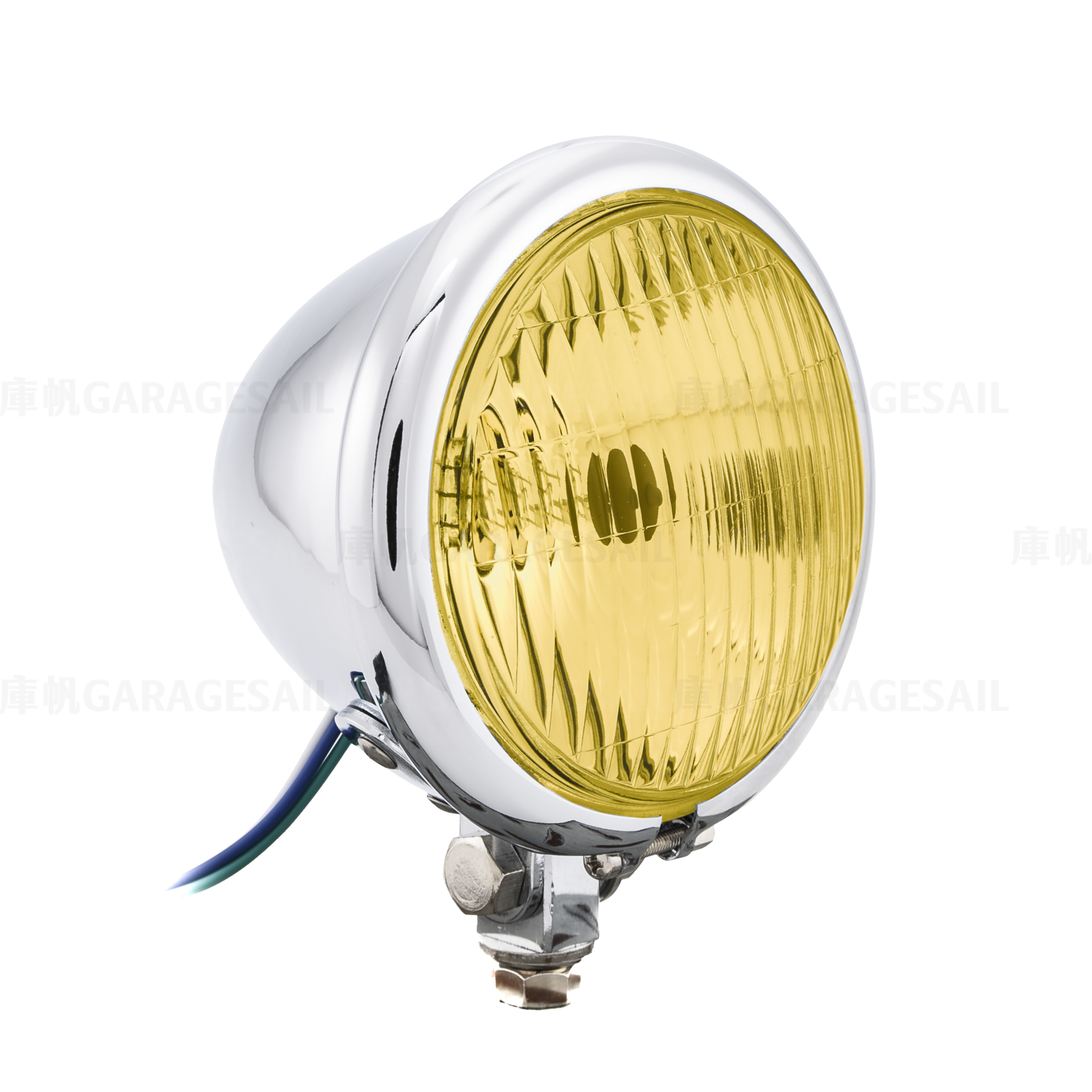 4.5吋圓 下鎖式 大燈 電鍍銀