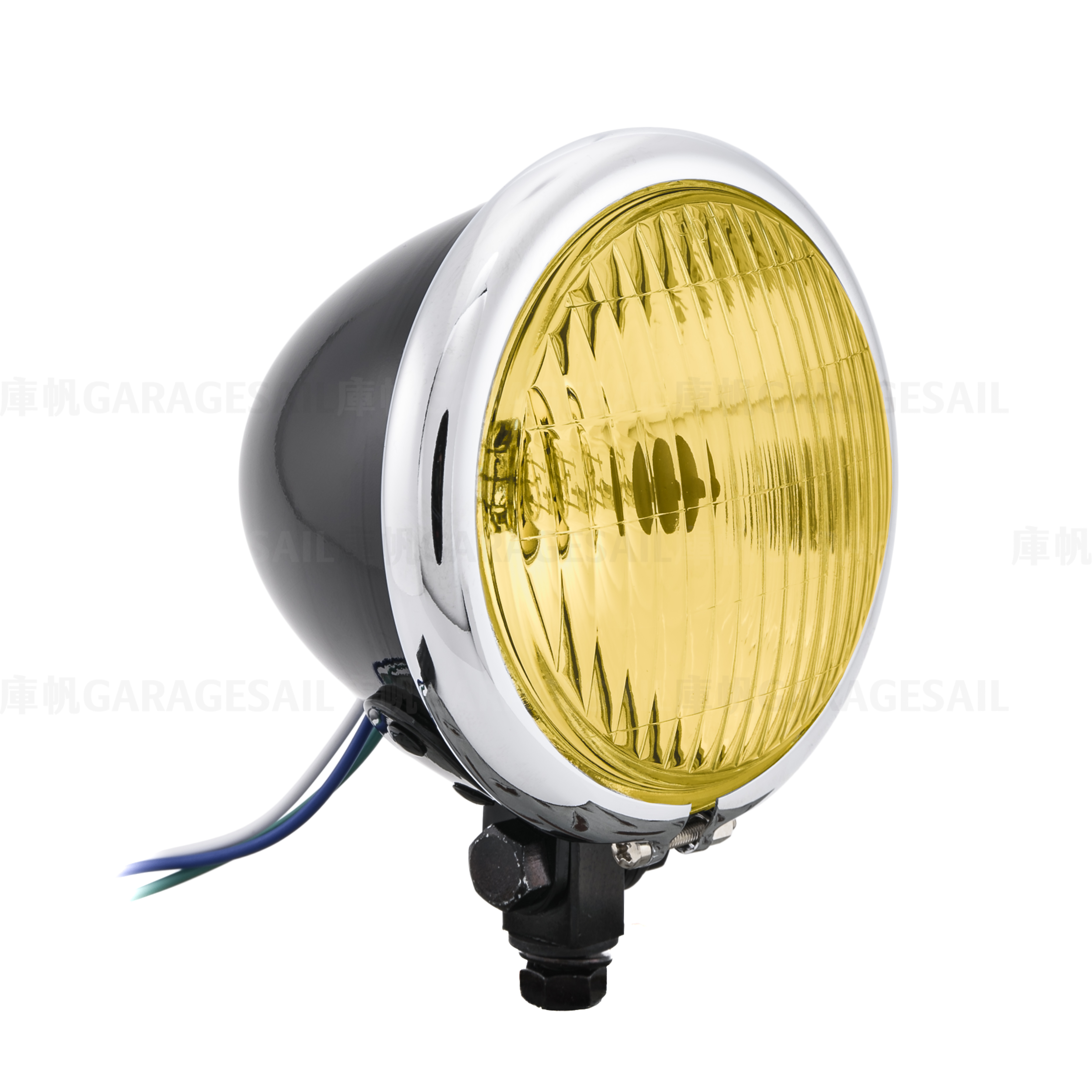 4.5吋圓 下鎖式 大燈 黑銀