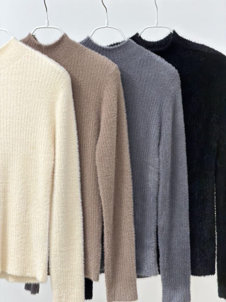 SA5410 絨毛針織小高領毛衣